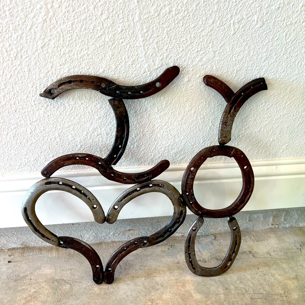 Handmade horseshoe I LOVE U